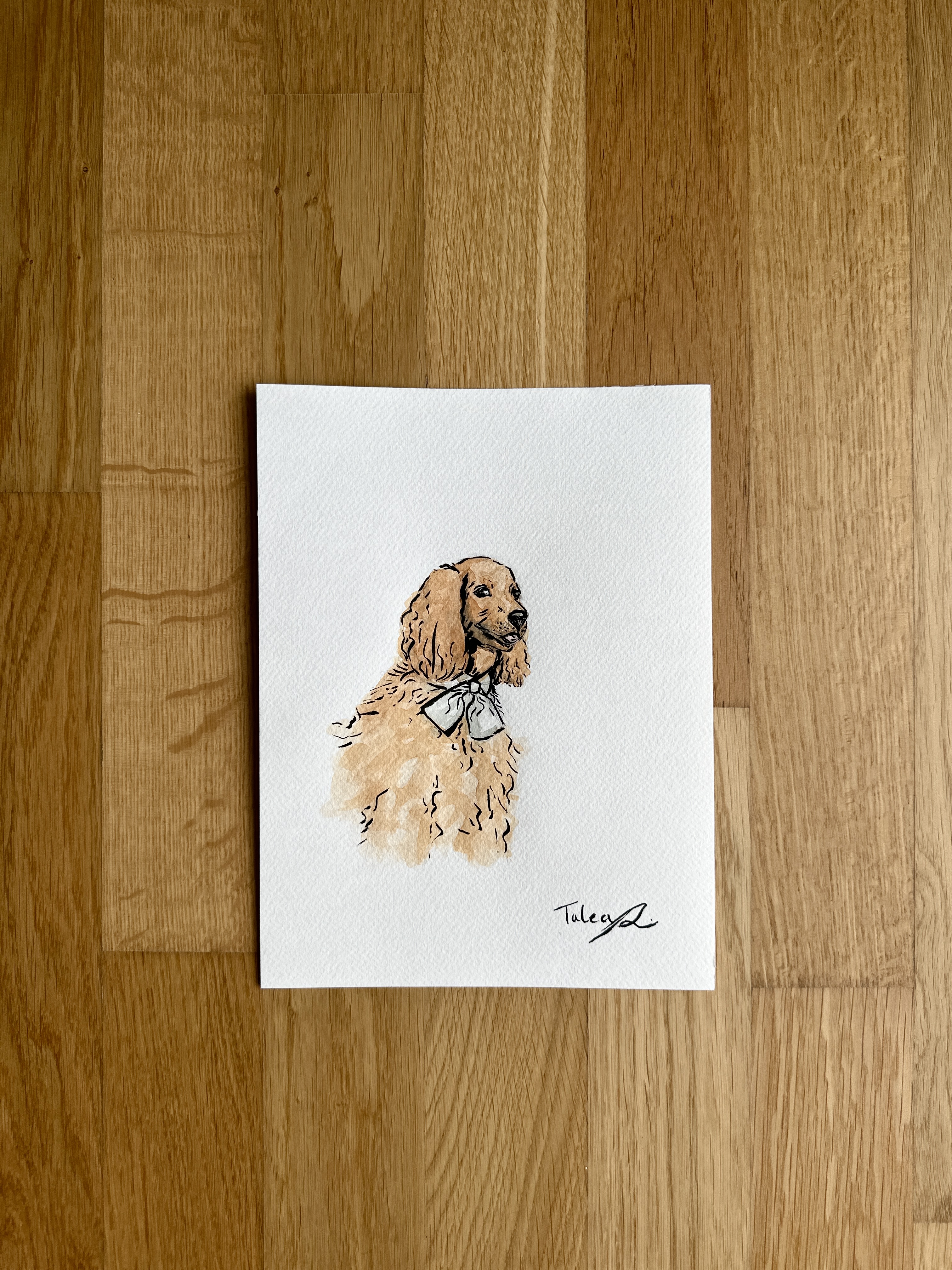 Aquarellporträt als Auftragsarbeit