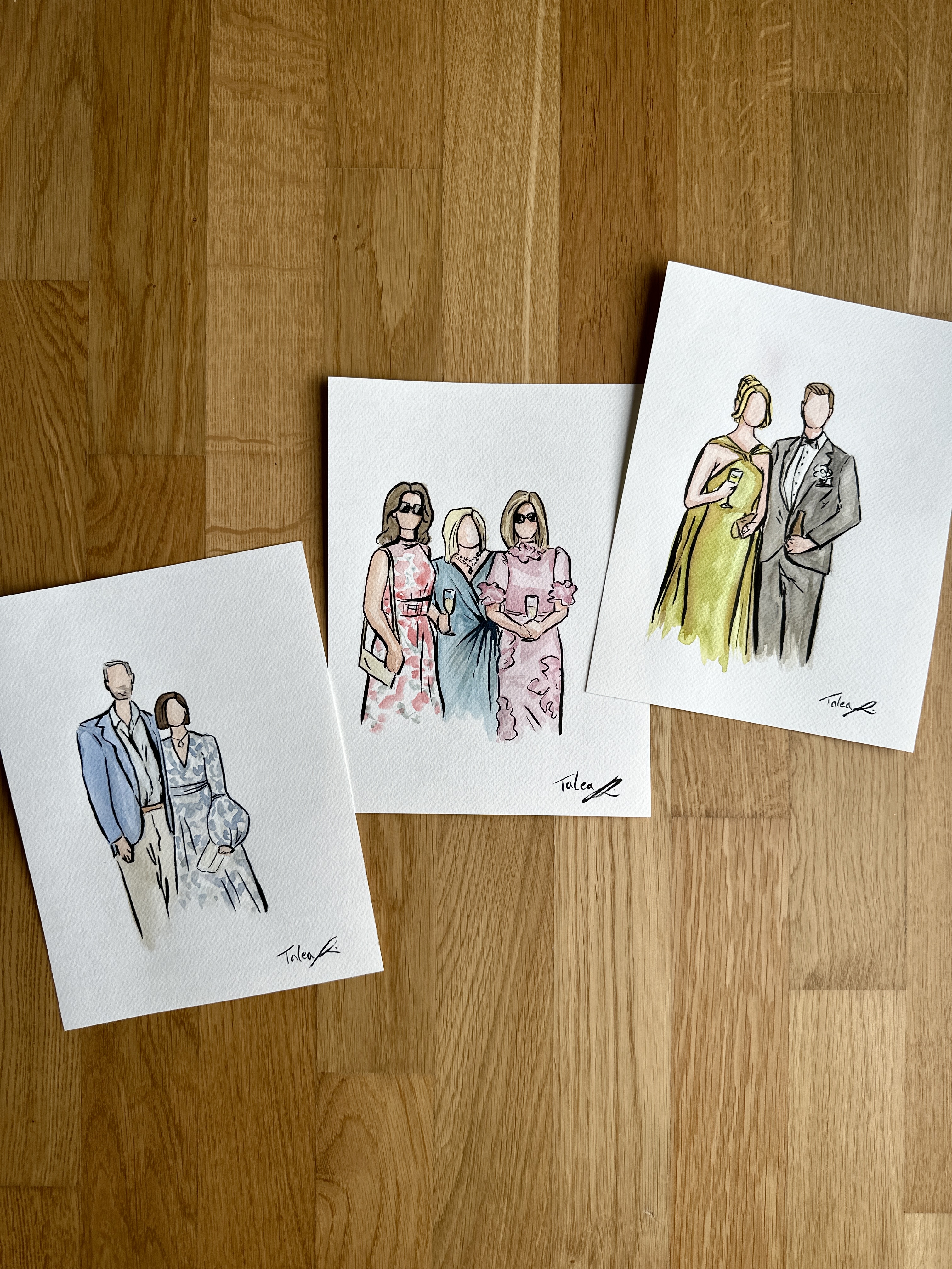 Talea zeichnet auf einer Hochzeit